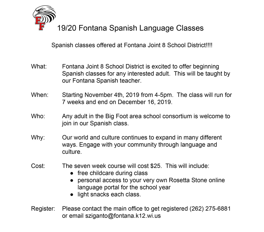 New Spanish Class for Adults